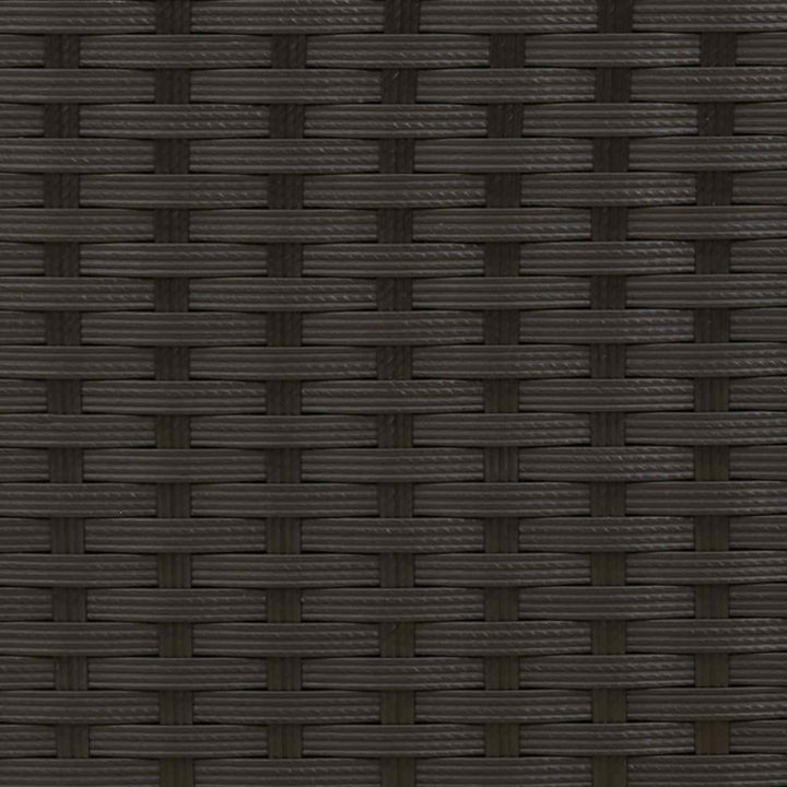 Sofa Sæt 6 stk. Sort og Blå Poly Rattan og Stål