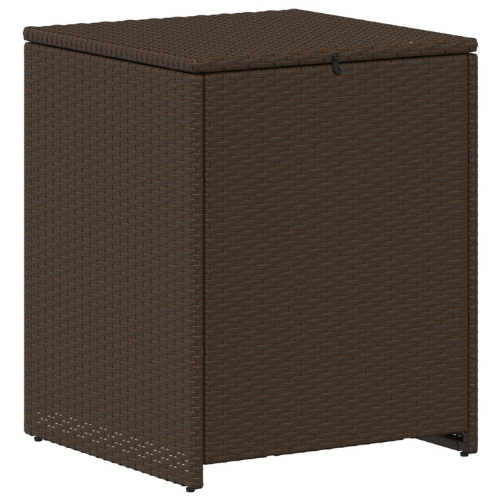 Sofa Sæt 6 stk. Brun og Rød Poly Rattan og Stål