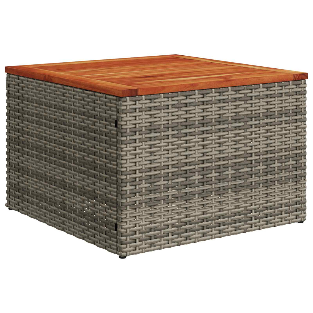 Sofa Sæt 8 stk. Grå og Mørkegrå Poly Rattan og Stål