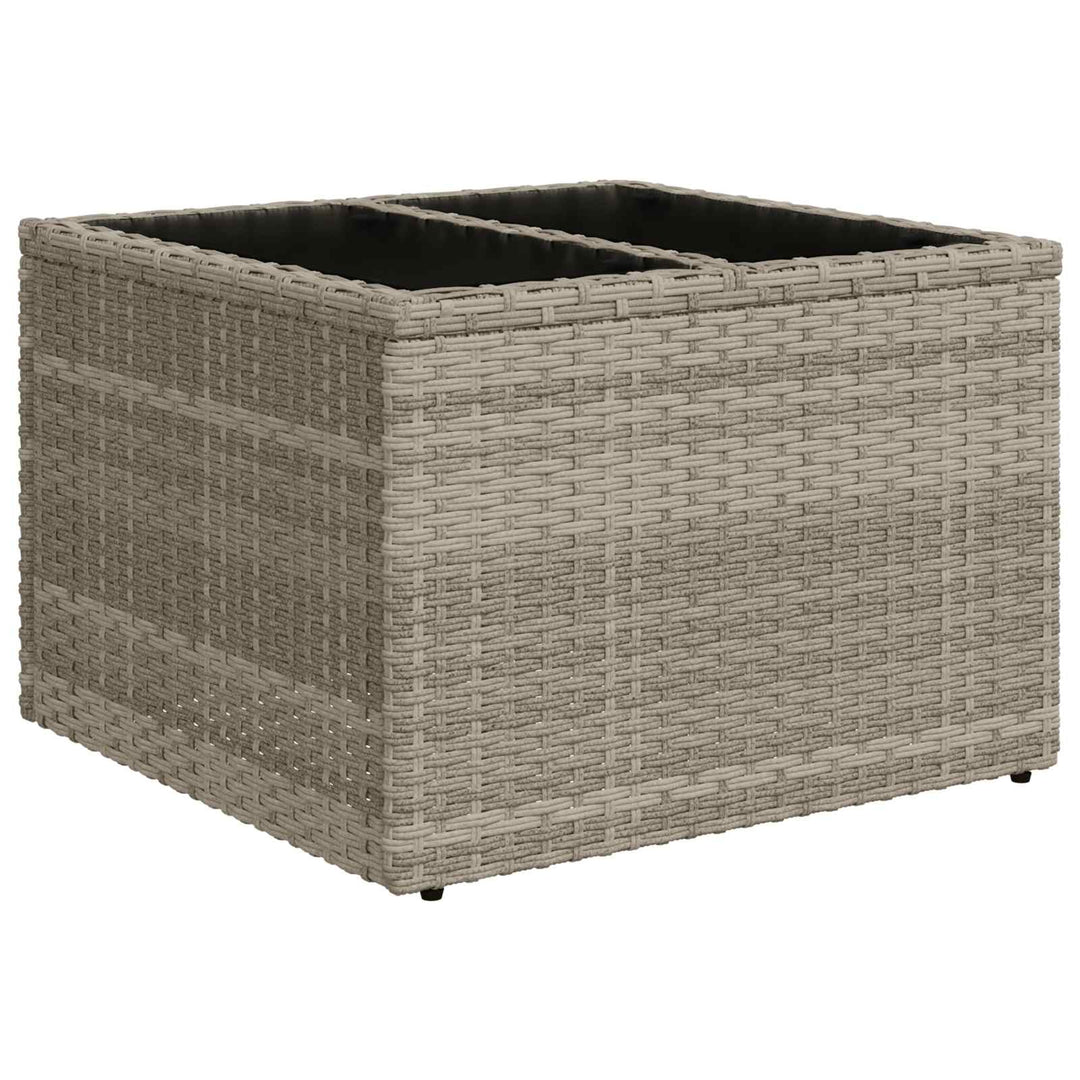 Sofa Sæt 8 stk. Lysegrå og mørkegrå Poly Rattan og Stål