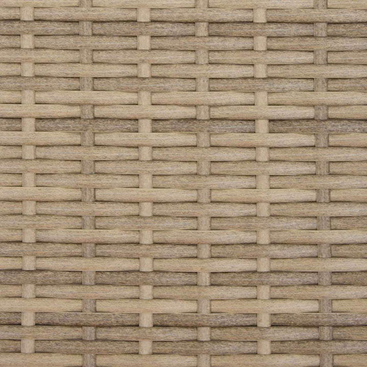 Sofa Sæt 8 stk. Beige og lys grå Poly Rattan og Stål