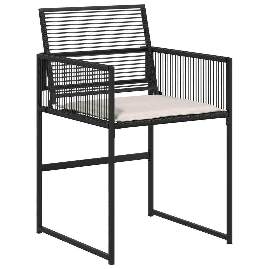 Have Spisebordssæt 5 stk. Sort polyrattan