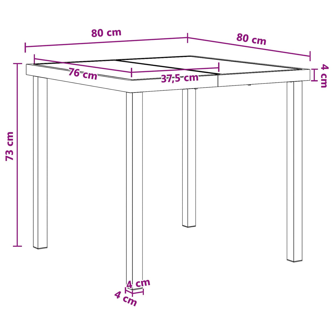 Have Spisebordssæt 5 stk. Sort polyrattan