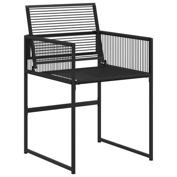 Have Spisebordssæt 5 stk. Sort polyrattan