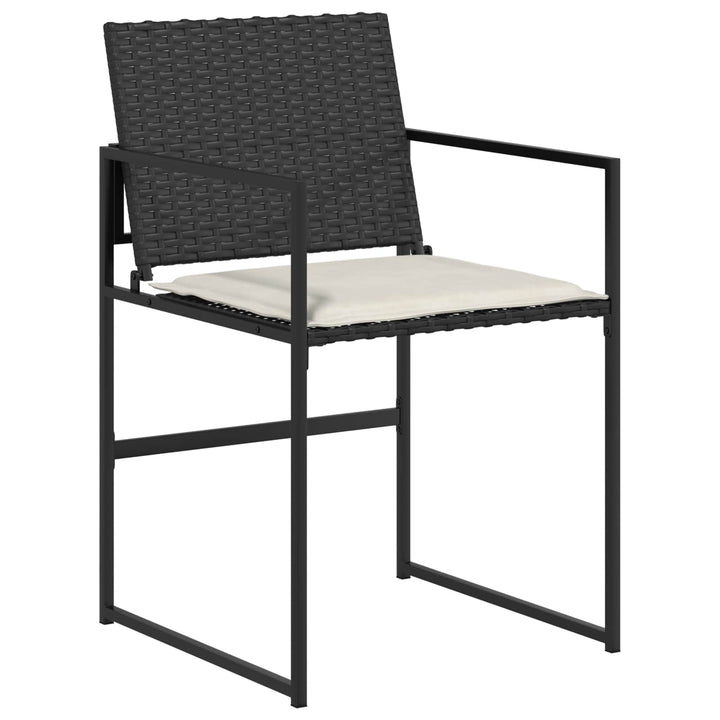 Have Spisebordssæt 5 stk. Sort og Cream polyrattan