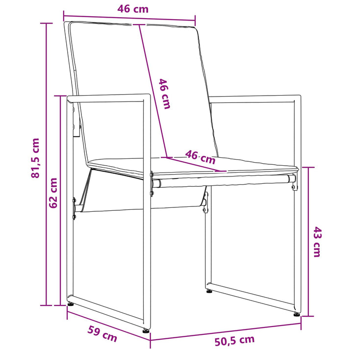 Have Spisebordssæt 5 pcs Sort og Anthracit 80 x 80 x 73 cm