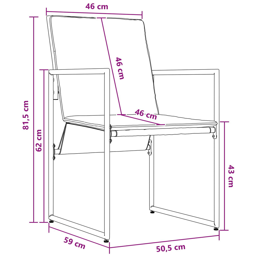Have Spisebordssæt 5 pcs Sort og Anthracit 140 x 70 x 73 cm