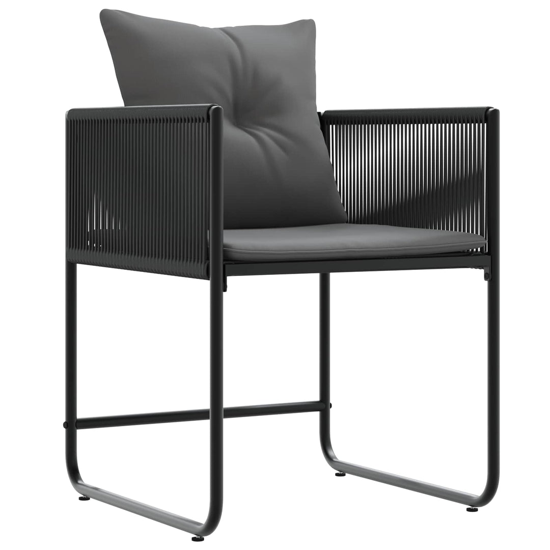Have Spisebordssæt 9 pcs Sort og Anthracit 160 x 80 x 73 cm