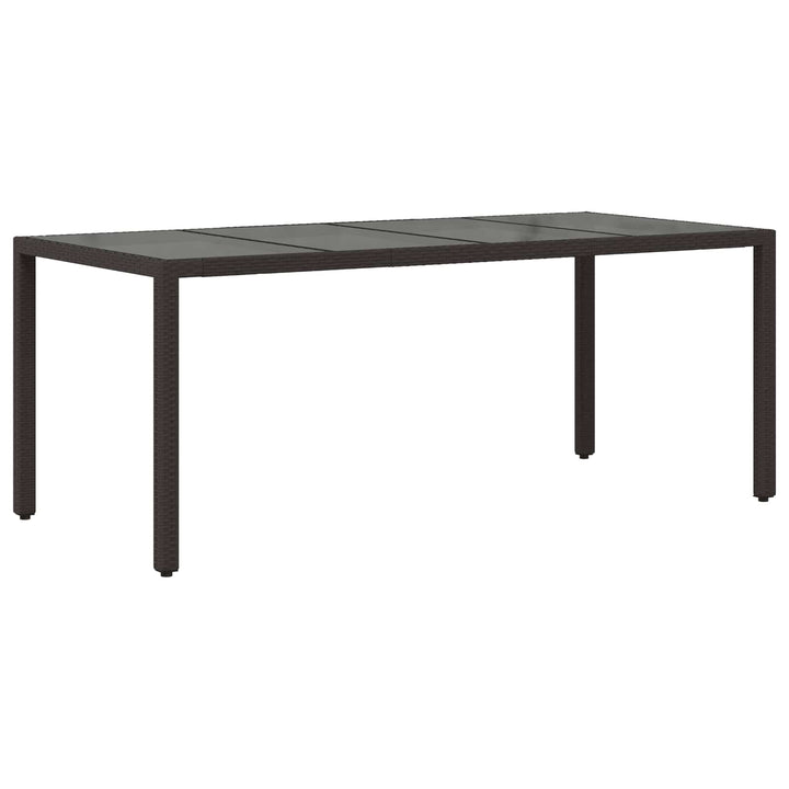 Udendørs spise sæt 7 stk. Sort polyrattan