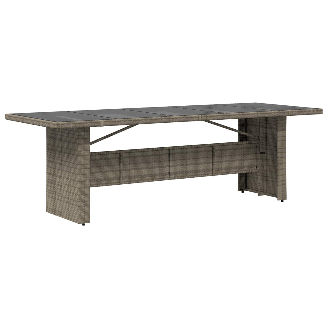 Udendørs spise sæt 11 stk. Grå polyrattan