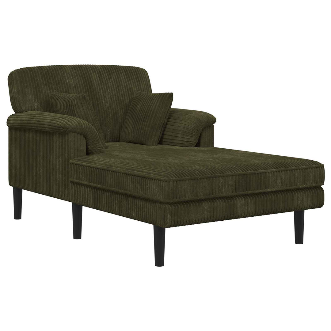 Chaiselong Grøn Corduroy stof