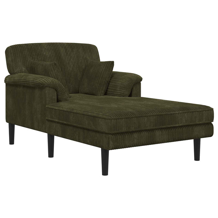 Chaiselong Grøn Corduroy stof