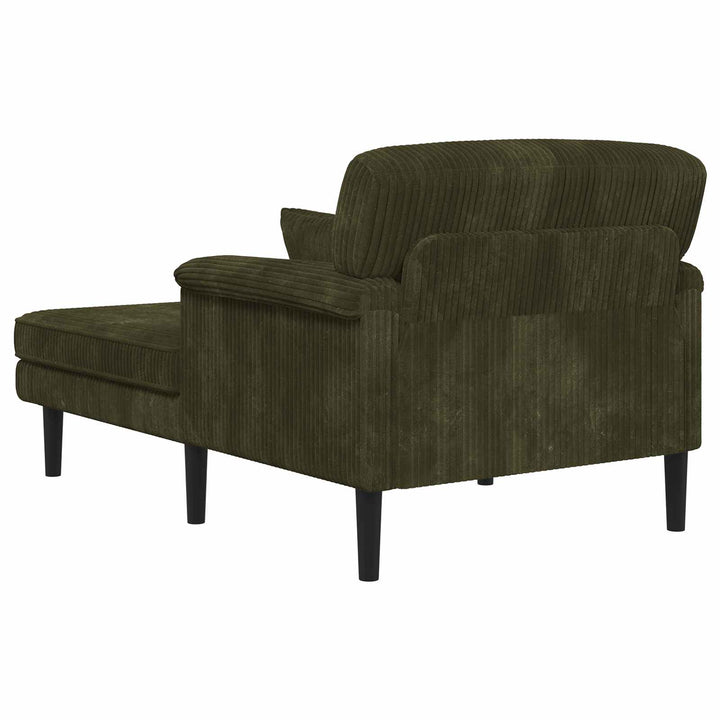 Chaiselong Grøn Corduroy stof