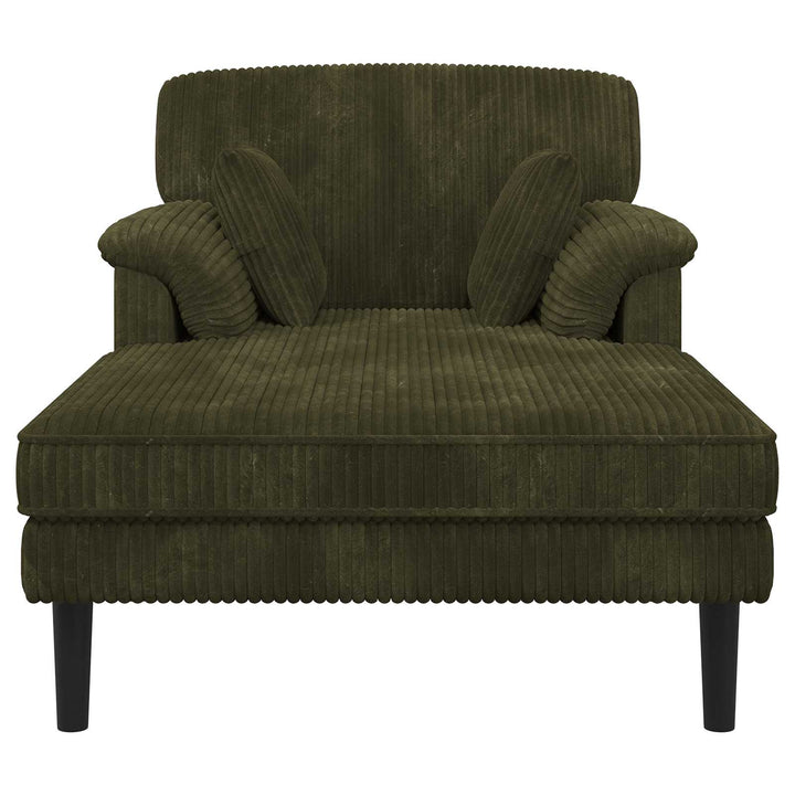 Chaiselong Grøn Corduroy stof