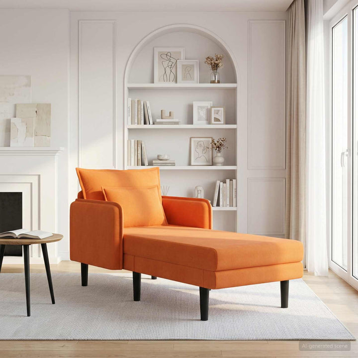 Overdimensioneret chaiselong Orange Corduroy stof