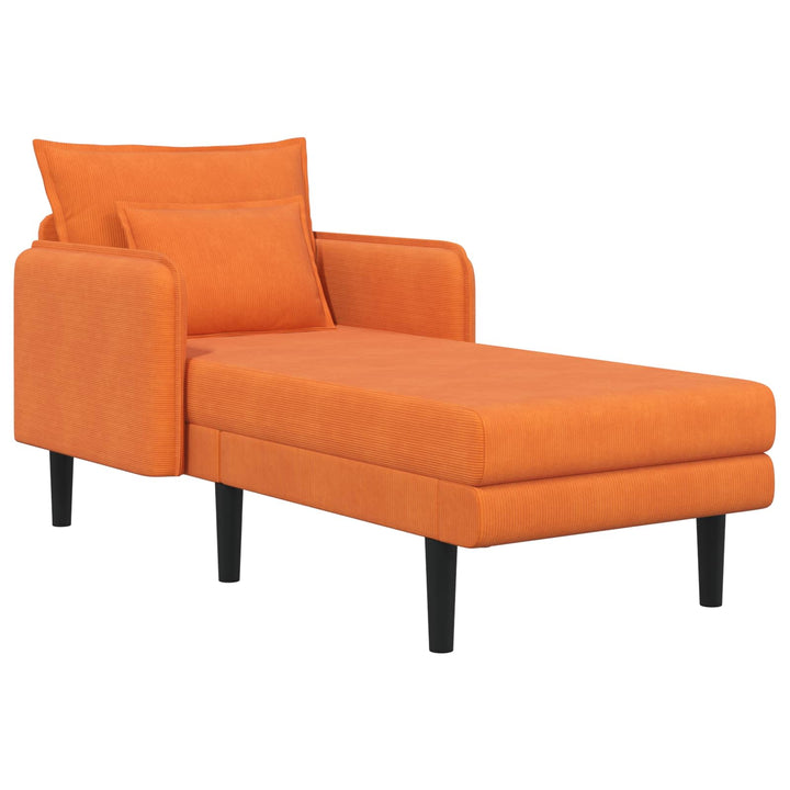 Overdimensioneret chaiselong Orange Corduroy stof