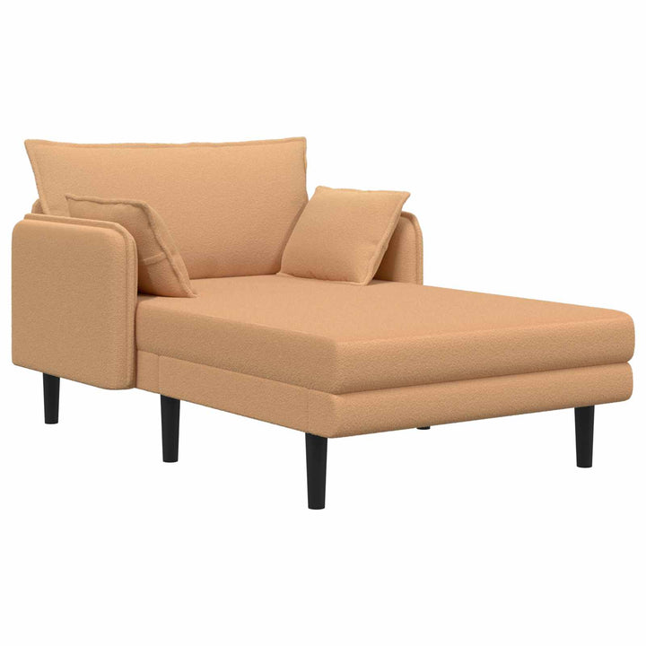 Overdimensioneret chaiselong Beige Bouclé