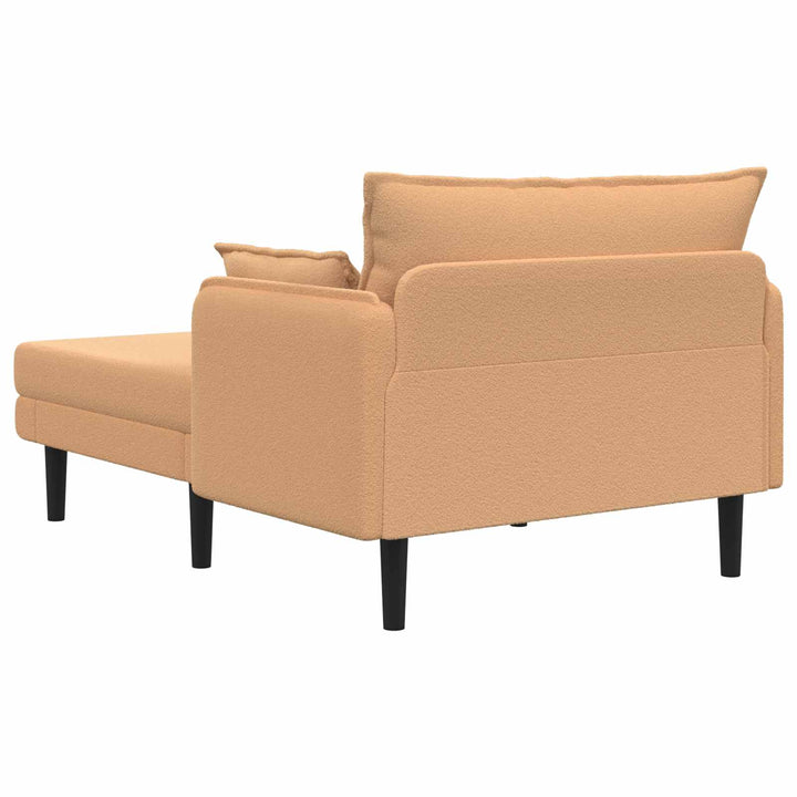 Overdimensioneret chaiselong Beige Bouclé