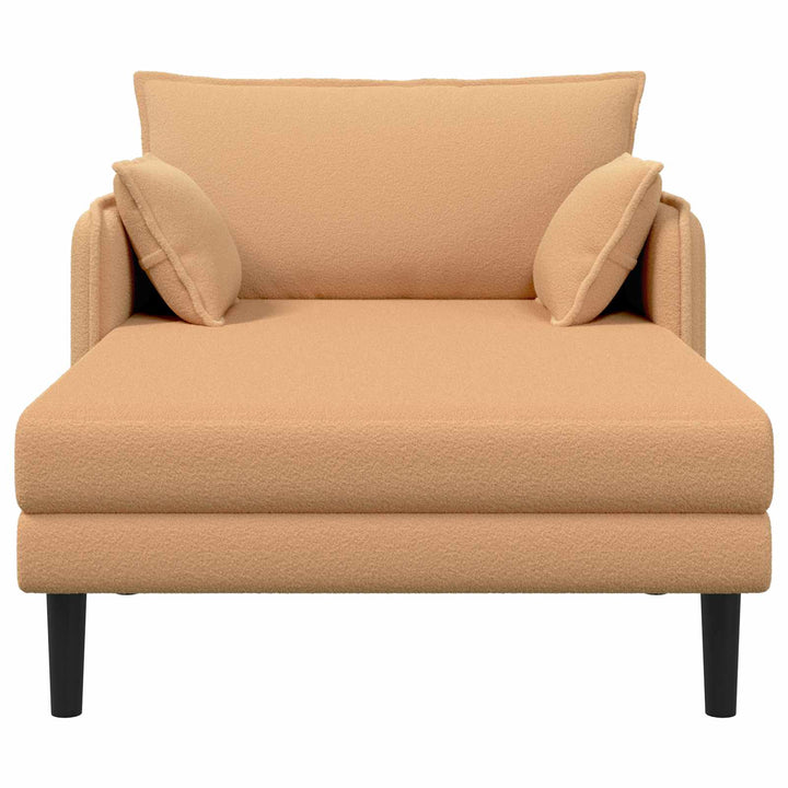 Overdimensioneret chaiselong Beige Bouclé