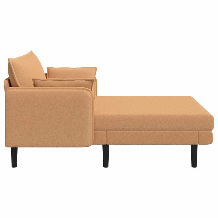 Overdimensioneret chaiselong Beige Bouclé