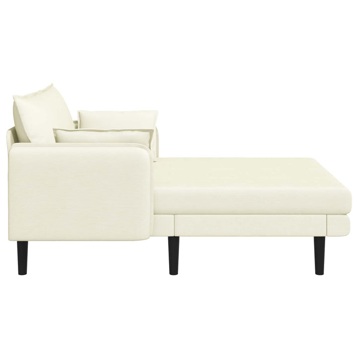 Overdimensioneret chaiselong Cremefarvet Corduroy stof