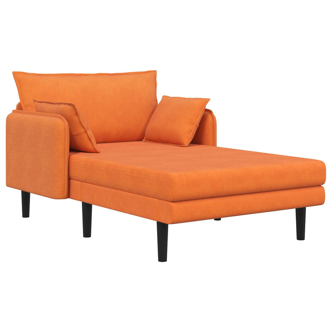 Overdimensioneret chaiselong Orange Corduroy stof