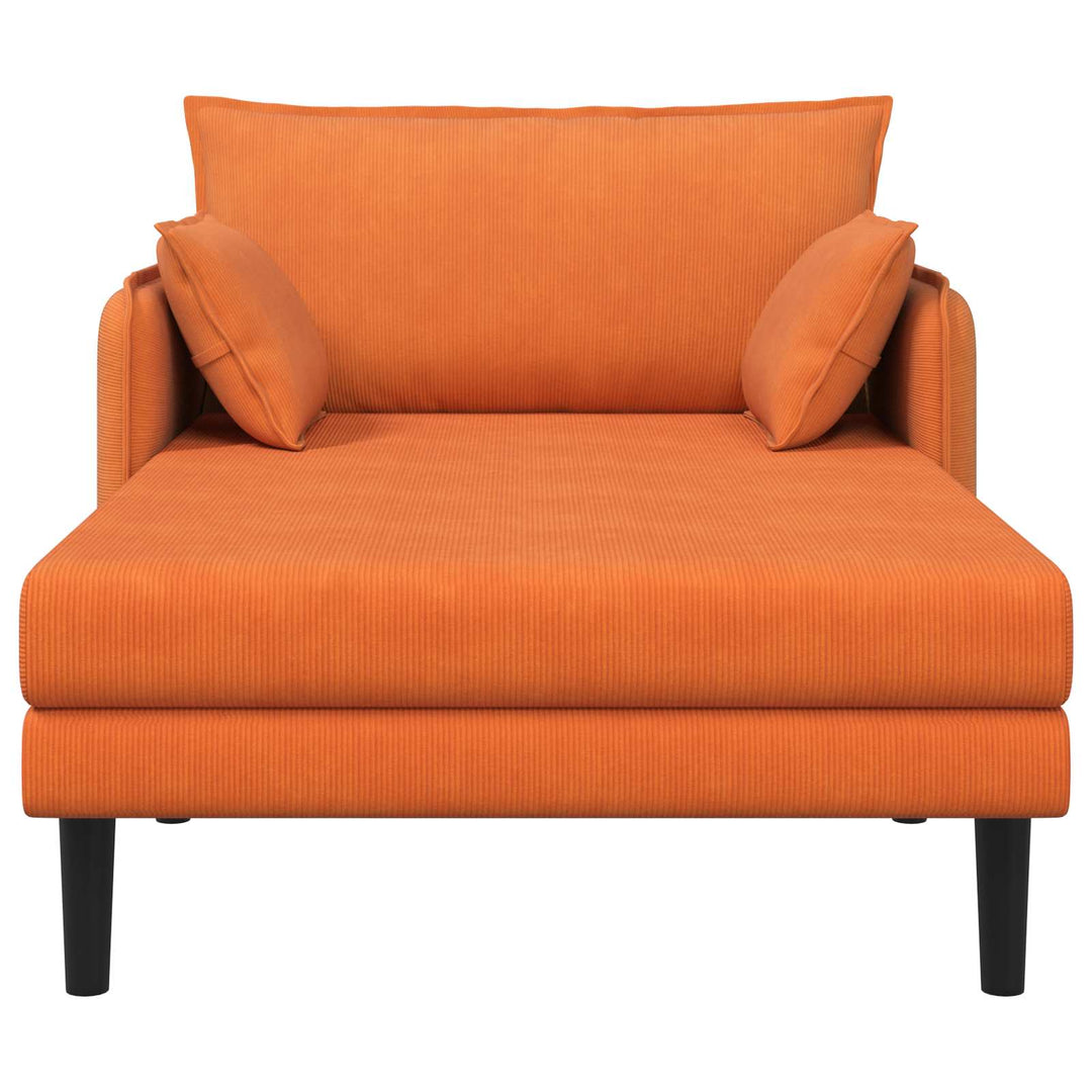 Overdimensioneret chaiselong Orange Corduroy stof