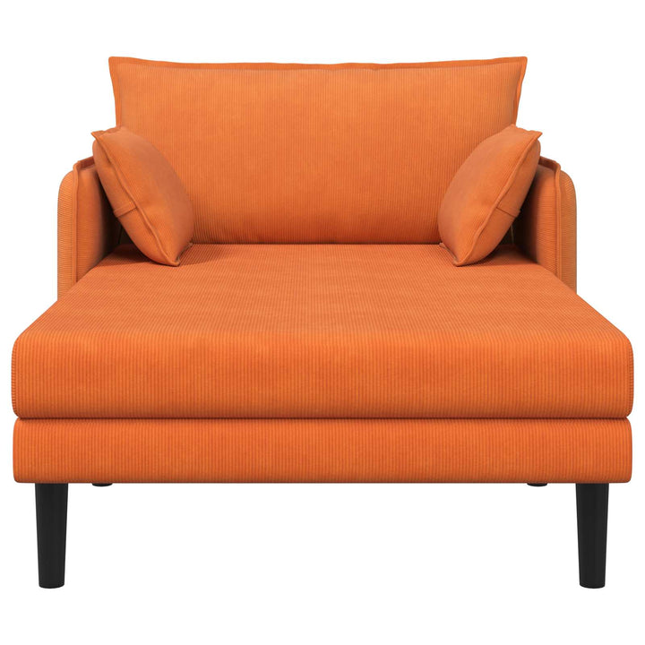 Overdimensioneret chaiselong Orange Corduroy stof