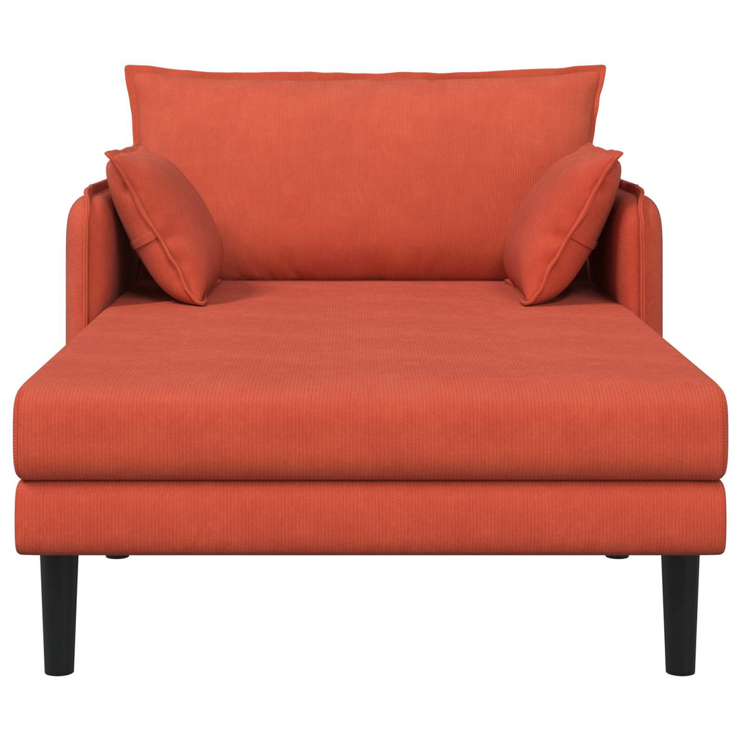 Overdimensioneret chaiselong Rød orange Corduroy stof