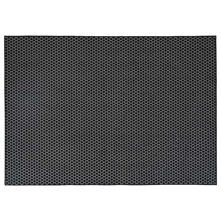 Tæppe ORIZ Sort netmønster 240 x 340 cm 100% polyester