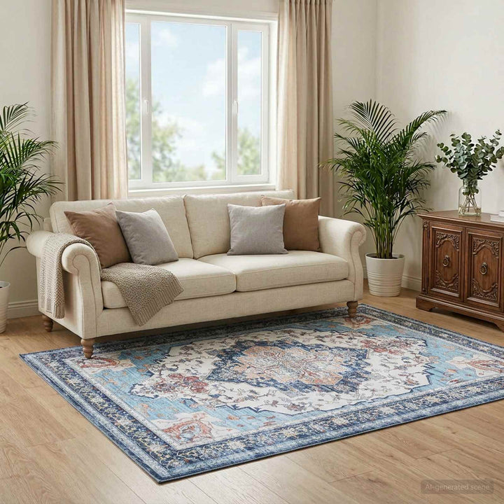 Tæppe ORIZ Flerfarvet 80 x 150 cm 100% polyester