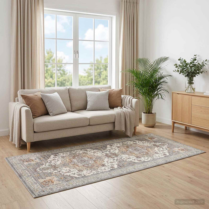 Tæppe ORIZ Brun 80 x 200 cm 100% polyester