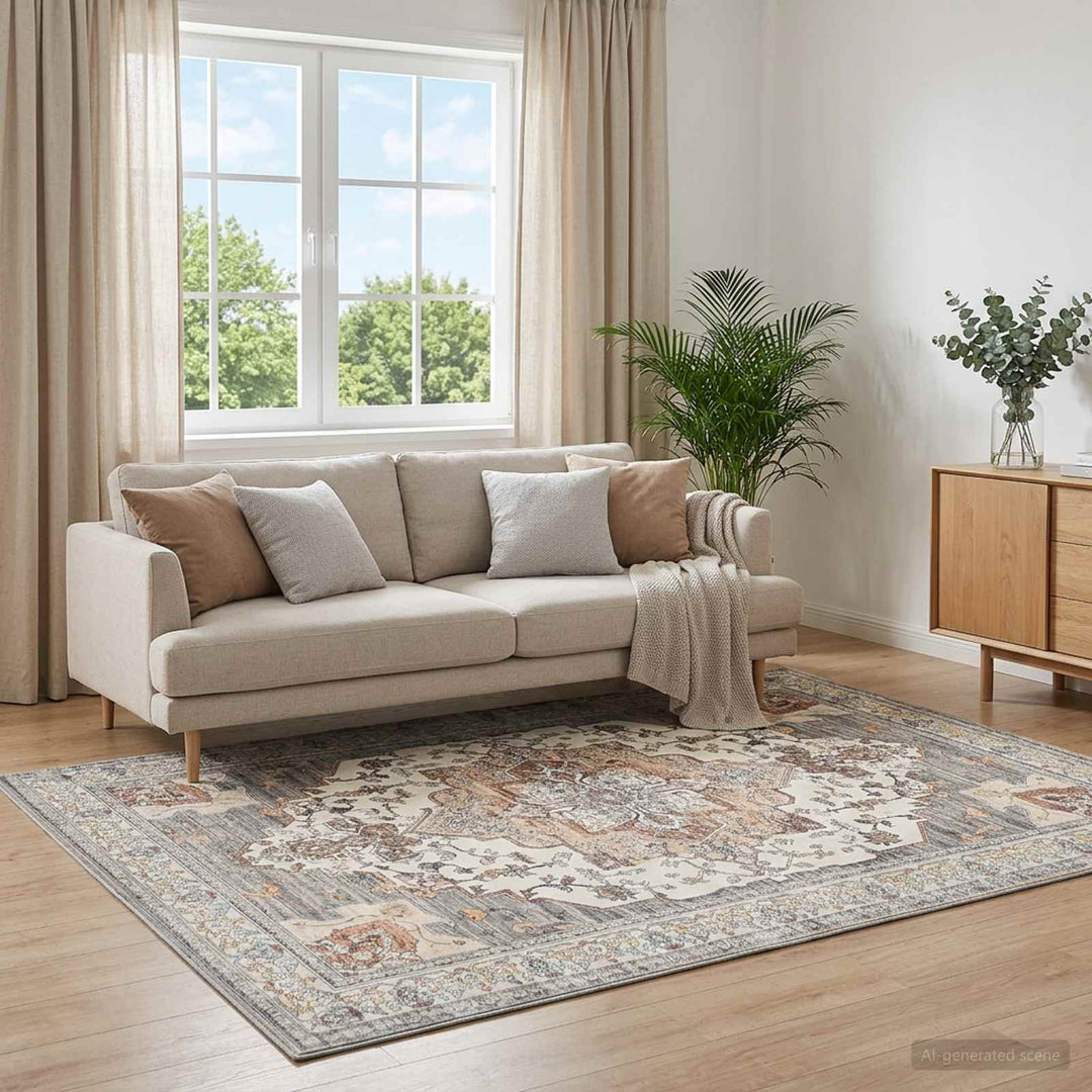 Tæppe ORIZ Brun 240 x 240 cm 100% polyester