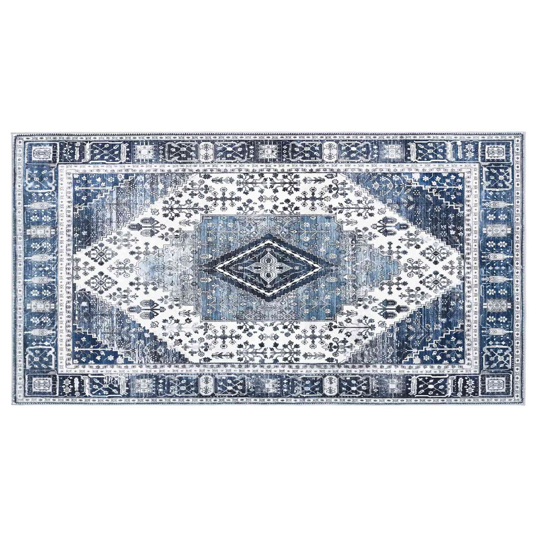 Tæppe ORIZ Mørk blå 80 x 150 cm 100% polyester