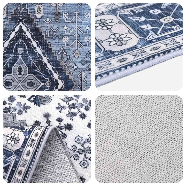 Tæppe ORIZ Mørk blå 120 x 170 cm 100% polyester