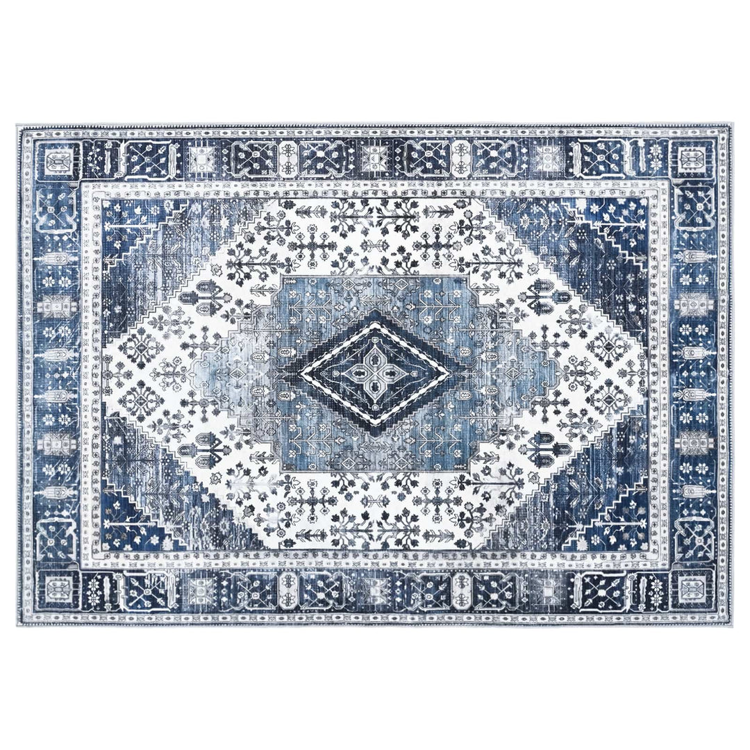Tæppe ORIZ Mørk blå 120 x 170 cm 100% polyester