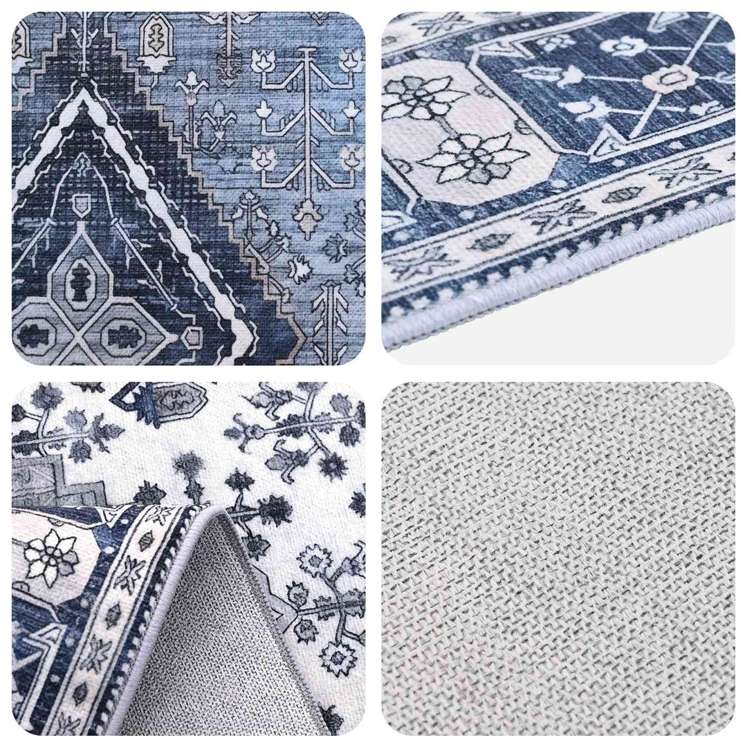 Tæppe ORIZ Mørk blå 160 x 160 cm 100% polyester