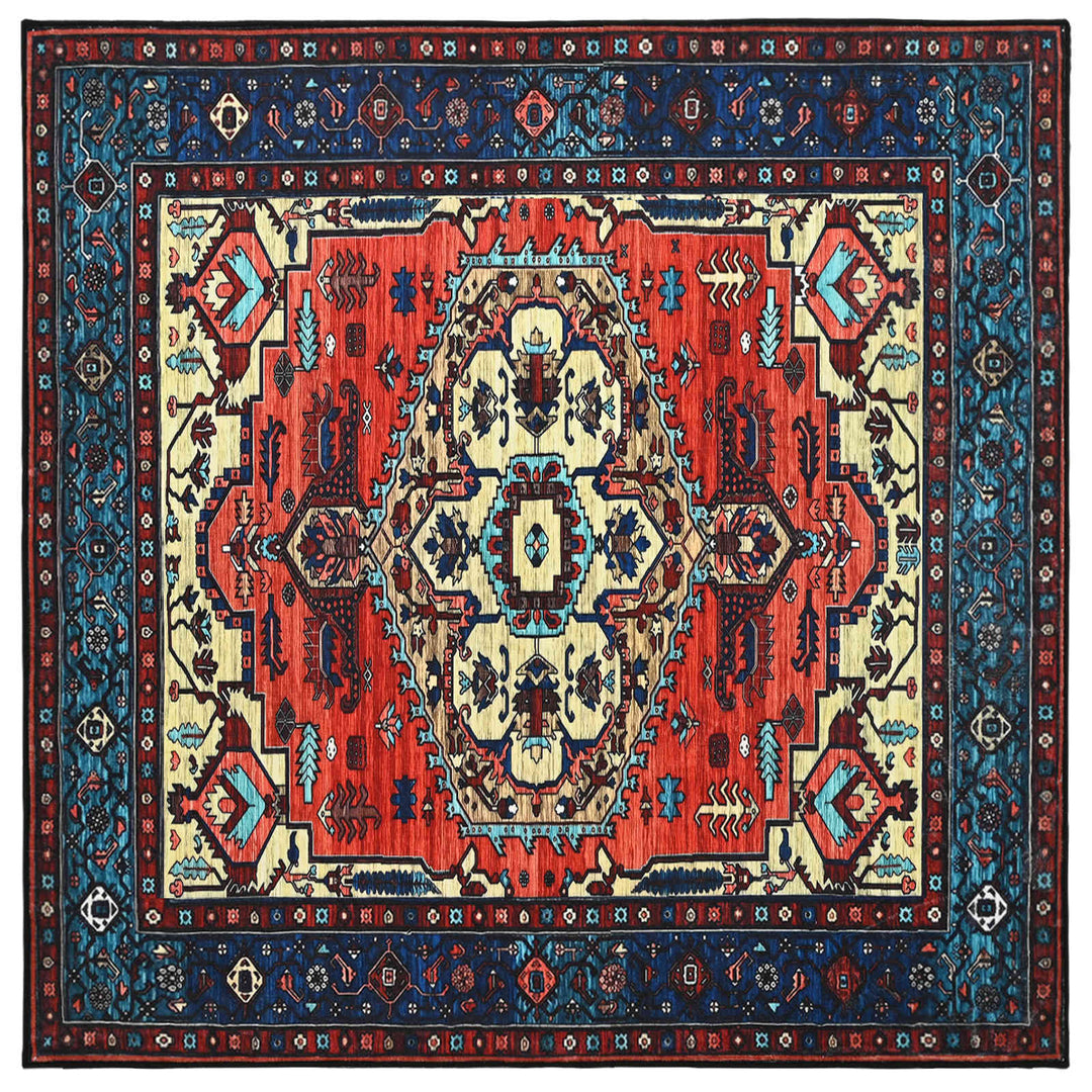 Tæppe ORIZ Rød 160 x 160 cm 100% polyester