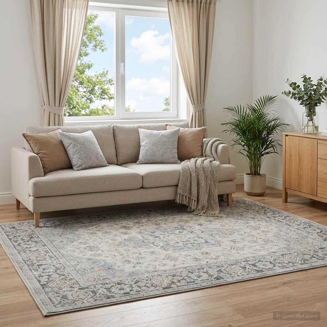 Tæppe ORIZ Cremefarvet 200 x 280 cm 100% polyester