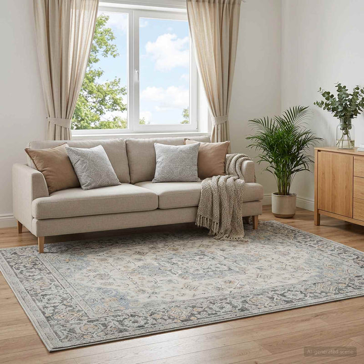 Tæppe ORIZ Cremefarvet 200 x 280 cm 100% polyester