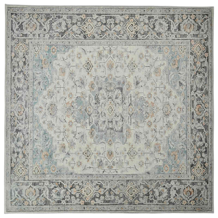 Tæppe ORIZ Cremefarvet 200 x 200 cm 100% polyester
