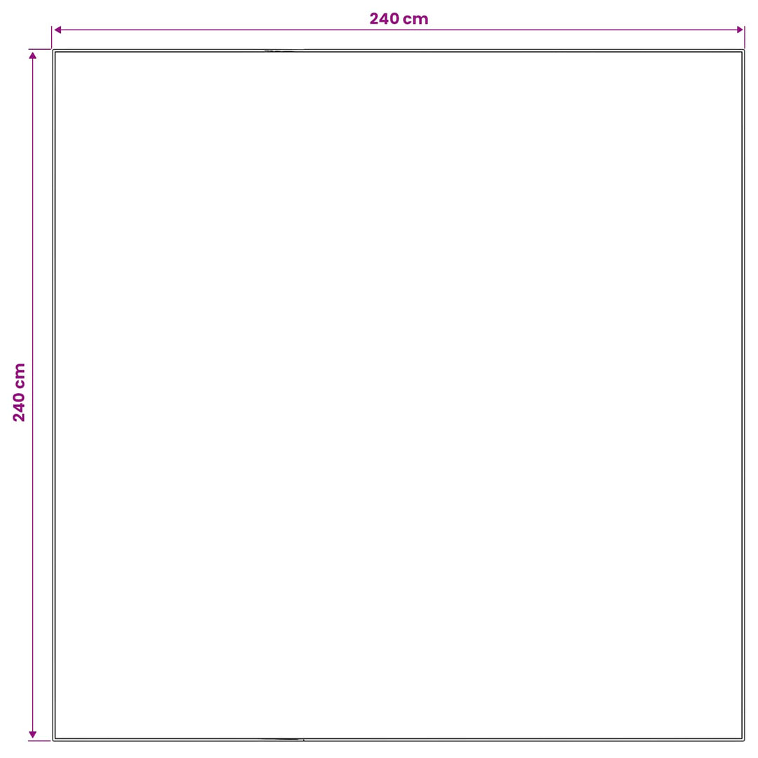 Tæppe ORIZ Cremefarvet 240 x 240 cm 100% polyester