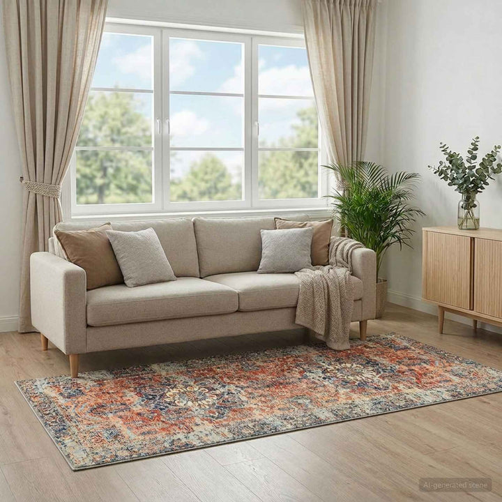 Tæppe ORIZ Orange 80 x 200 cm 100% polyester