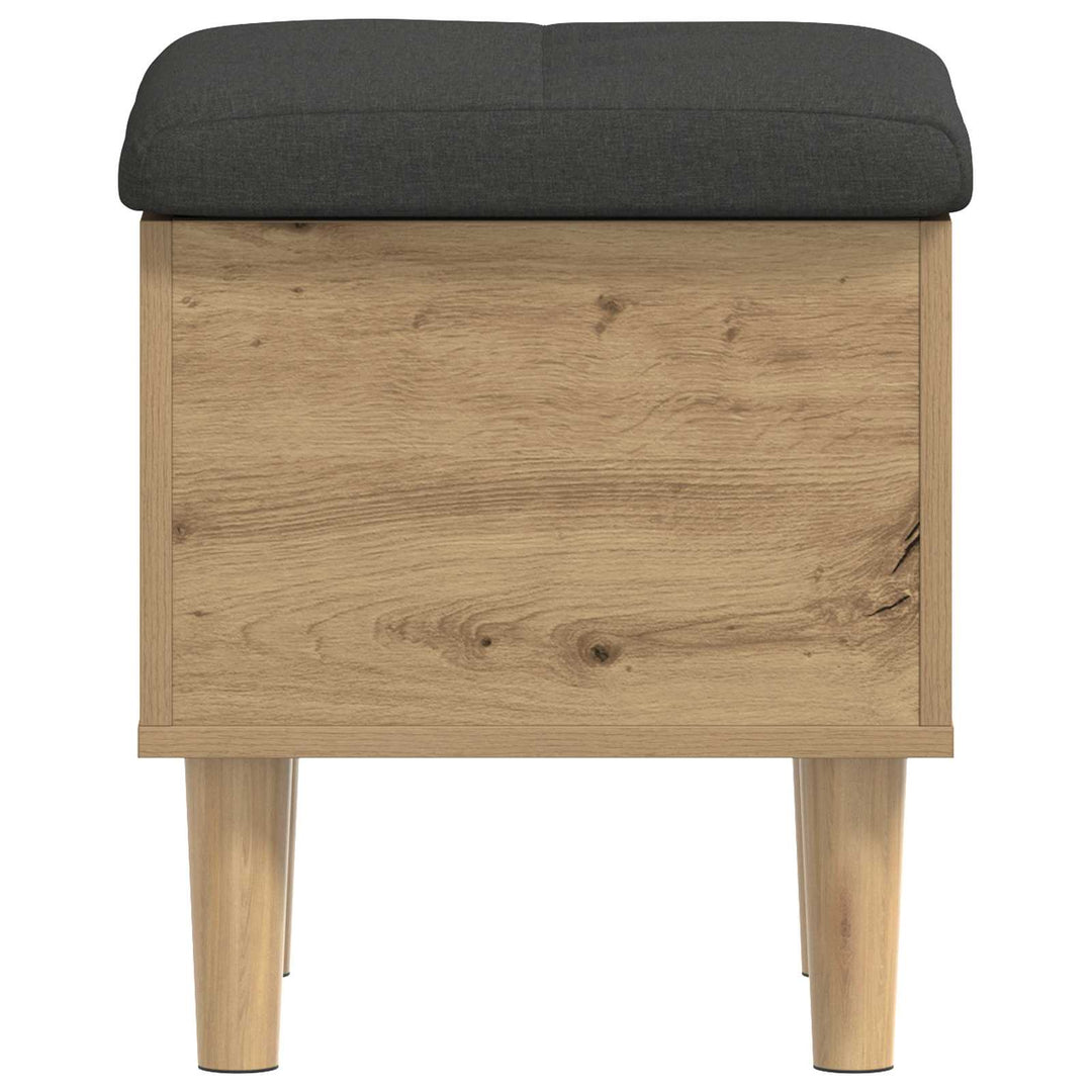 Opbevaringsbænk med pude Artisan-eg 42 x 42 x 46 cm