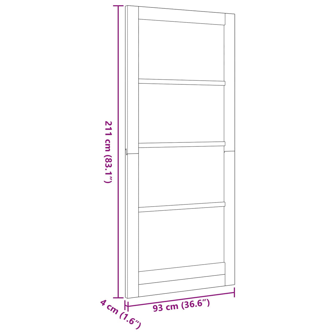 Indvendig Dør Hvid 93 x 211 cm Krydsfinér
