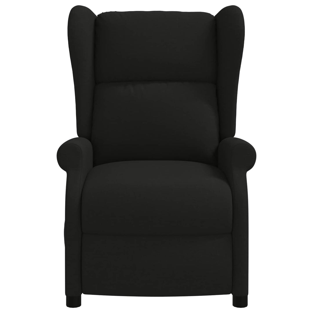 Wingback elektrisk massage lænestol Sort Stof