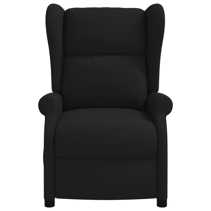 Wingback elektrisk massage lænestol Sort Stof