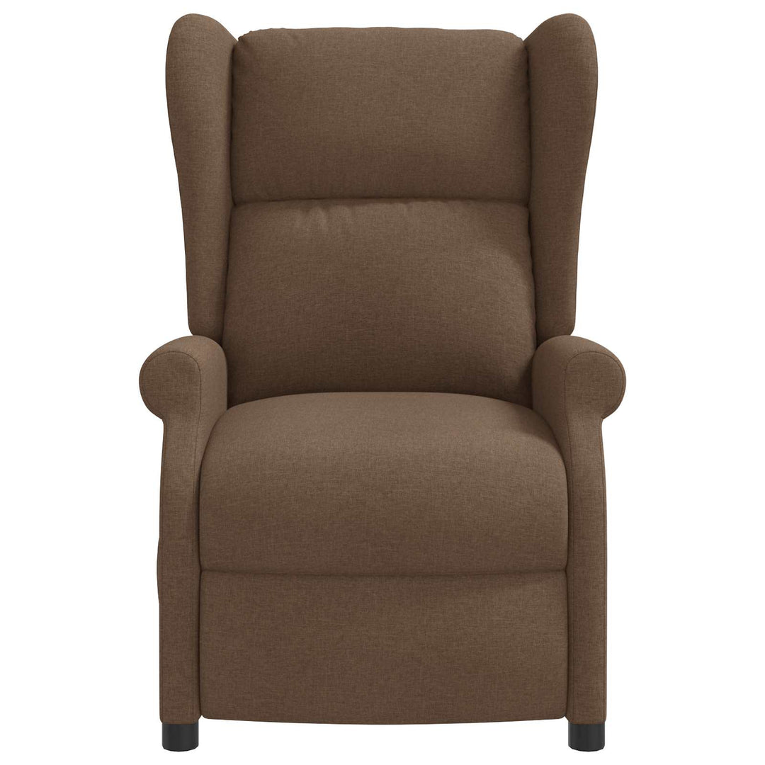 Wingback elektrisk massage lænestol Brun Stof
