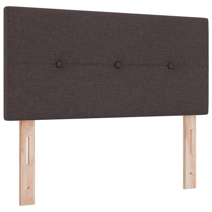 Boxmadras med topmadras Mørk Brun 90 x 190 cm Stof