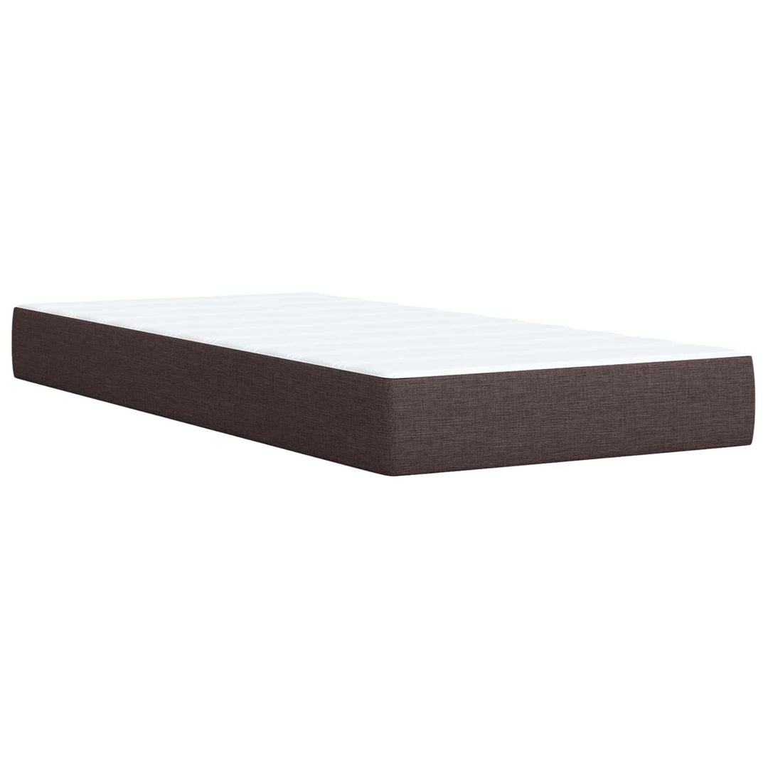 Boxmadras med topmadras Mørk Brun 90 x 200 cm Stof